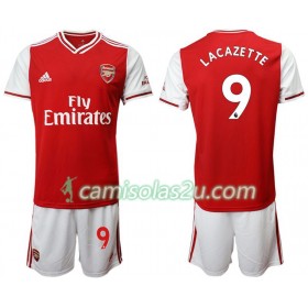 Camisolas de Futebol Arsenal Alexandre Lacazette 9 Criança Equipamento Principal 2019/20 Manga Curta